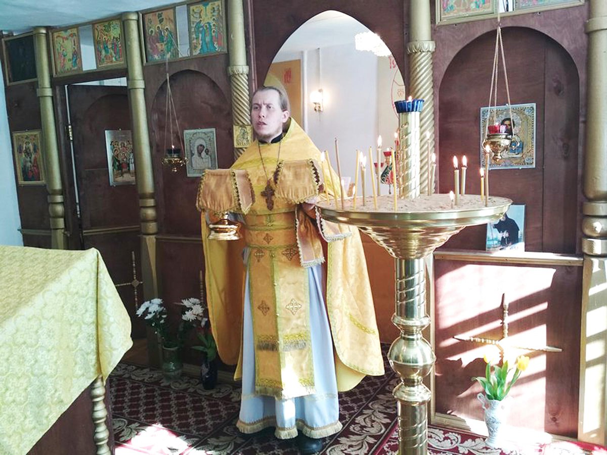 Первая литургия в молитвенном доме во имя святой блаженной Матроны Московской в Туртапке (Выкса, 2018 г.)