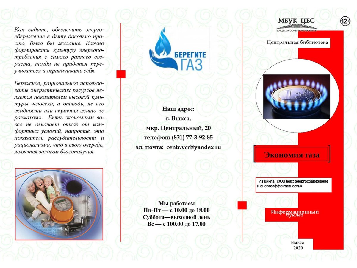 Центральная библиотека подготовила информационный буклет об  энергосбережении ::Выксунский рабочий