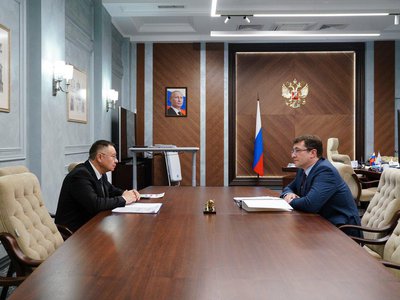 Министр строительства и жилищно-коммунального хозяйства Российской Федерации Ирек Файзуллин и Глеб Никитин провели рабочую встречу