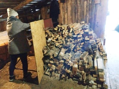 «Доброхот» помог жительнице Ближне-Песочного с дровами