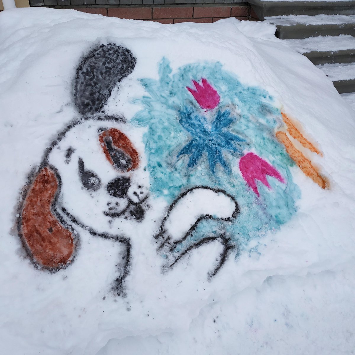рисунки на снегу конкурс "ВР"