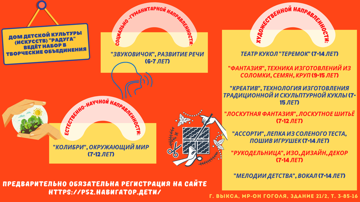 Набор детей в МБУ ДО ДДК «Радуга»