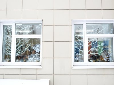 В гимназии появилось окно  в Новый год