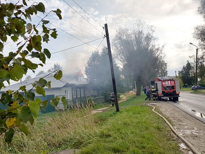 Пожар на улице Герцена (Выкса, 2017 г.)