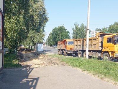 Начались работы по ремонту тротуара на улице Пушкина