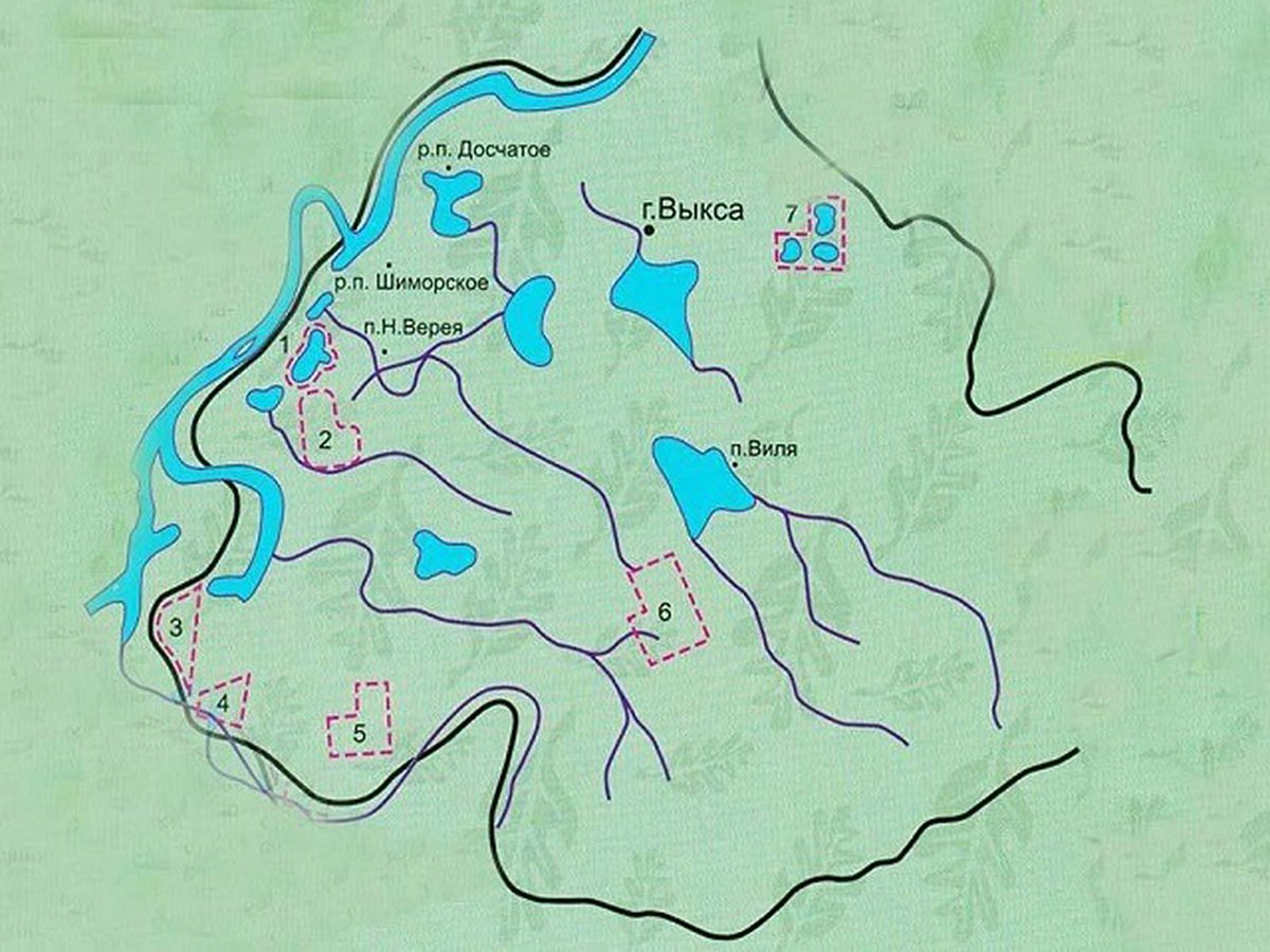 Карта выксунского района нижегородской области подробная