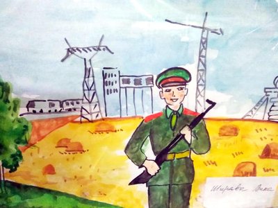 Клуб народного творчества запустил конкурс рисунков «Стоит на страже родины солдат»