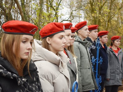 Захоронение капсулы с землёй на родине Андрея Цаплина в Рязанской области