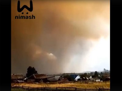 В Вознесенском районе защищают село от пожара