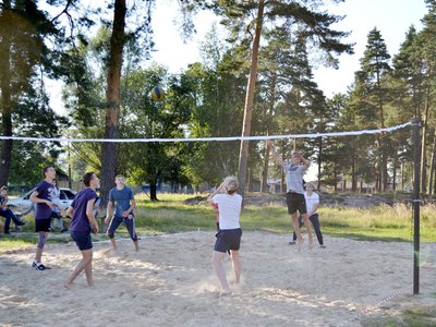 В Досчатом состоялось открытие новой волейбольной площадки (Выкса, 2018 г.)