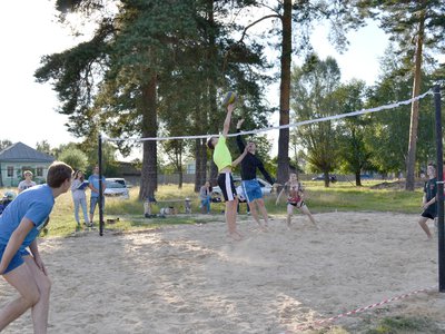 В Досчатом состоялось открытие новой волейбольной площадки (Выкса, 2018 г.)