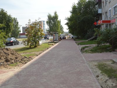 Владимир Кочетков проинспектировал строительство тротуара на улице Пушкина (Выкса, 2021 г.)