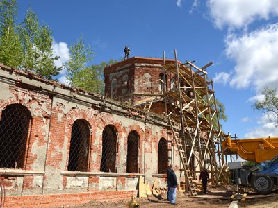 Освящён купол для храма в Решном (Выкса, 2018 г.)