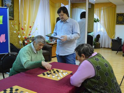 Традиционный турнир по шашкам и домино в Выксунском доме-интернате (Выкса, 2017 г.)