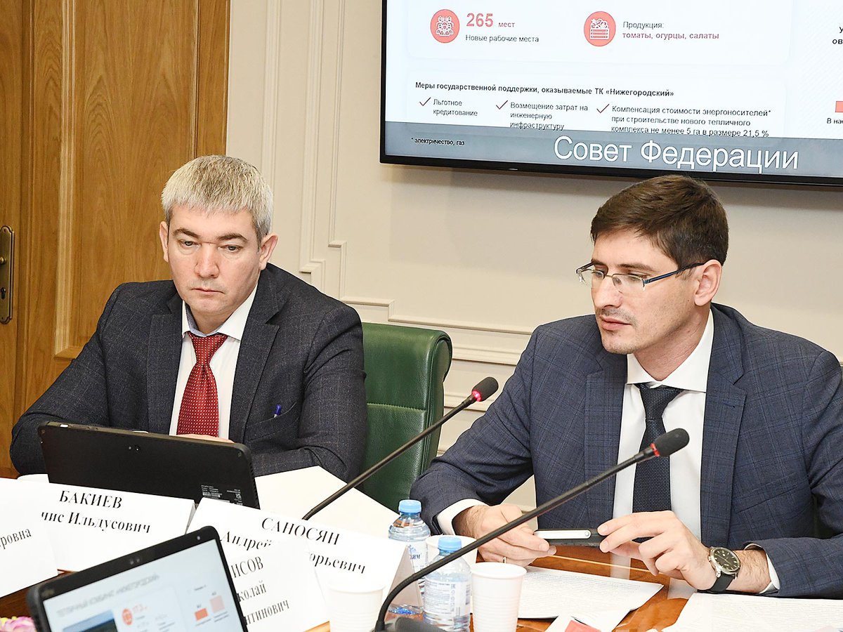 Андрей Саносян представил потенциал АПК Нижегородской области в Совете Федерации РФ