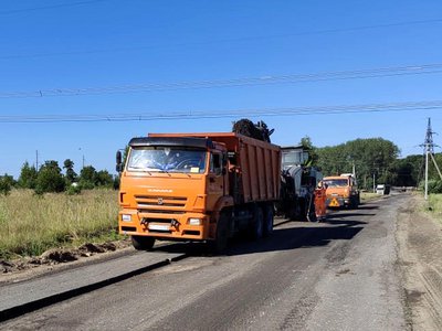 Начался ремонт дороги в Досчатом