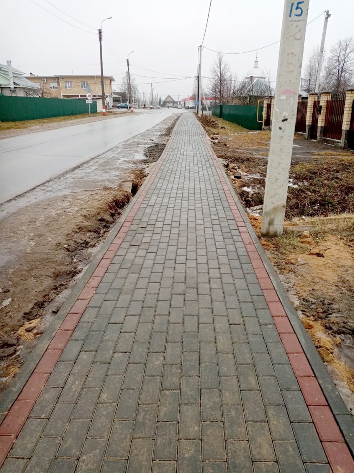 В Виле завершено строительство тротуара (Выкса, 2019 г.)