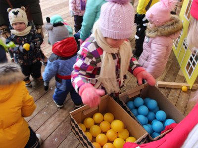 В парке культуры и отдыха провели зимние праздники для детей