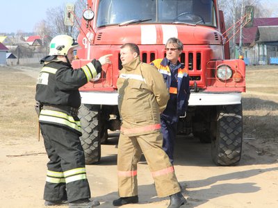 Пожарно-технические учения около п. Виля