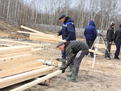 Начало строительства ФОКа в м-оне Шуховском