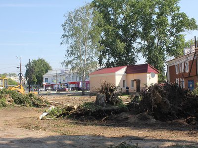 Начались подготовительные работы по реконструкции Комсомольской площади (Выкса, 2019 г.)