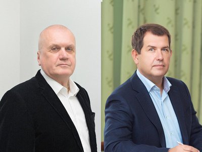 Владимир Кочетков и Дмитрий Махров поздравляют выксунских предпринимателей
