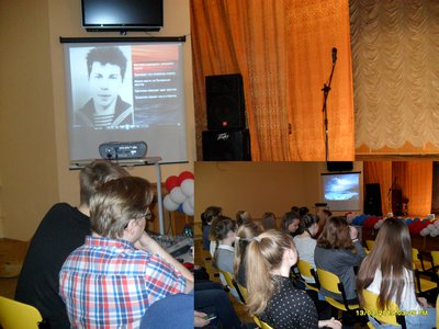 В школе №8 прошёл урок, посвящённый выпускнику Валерию Суханову