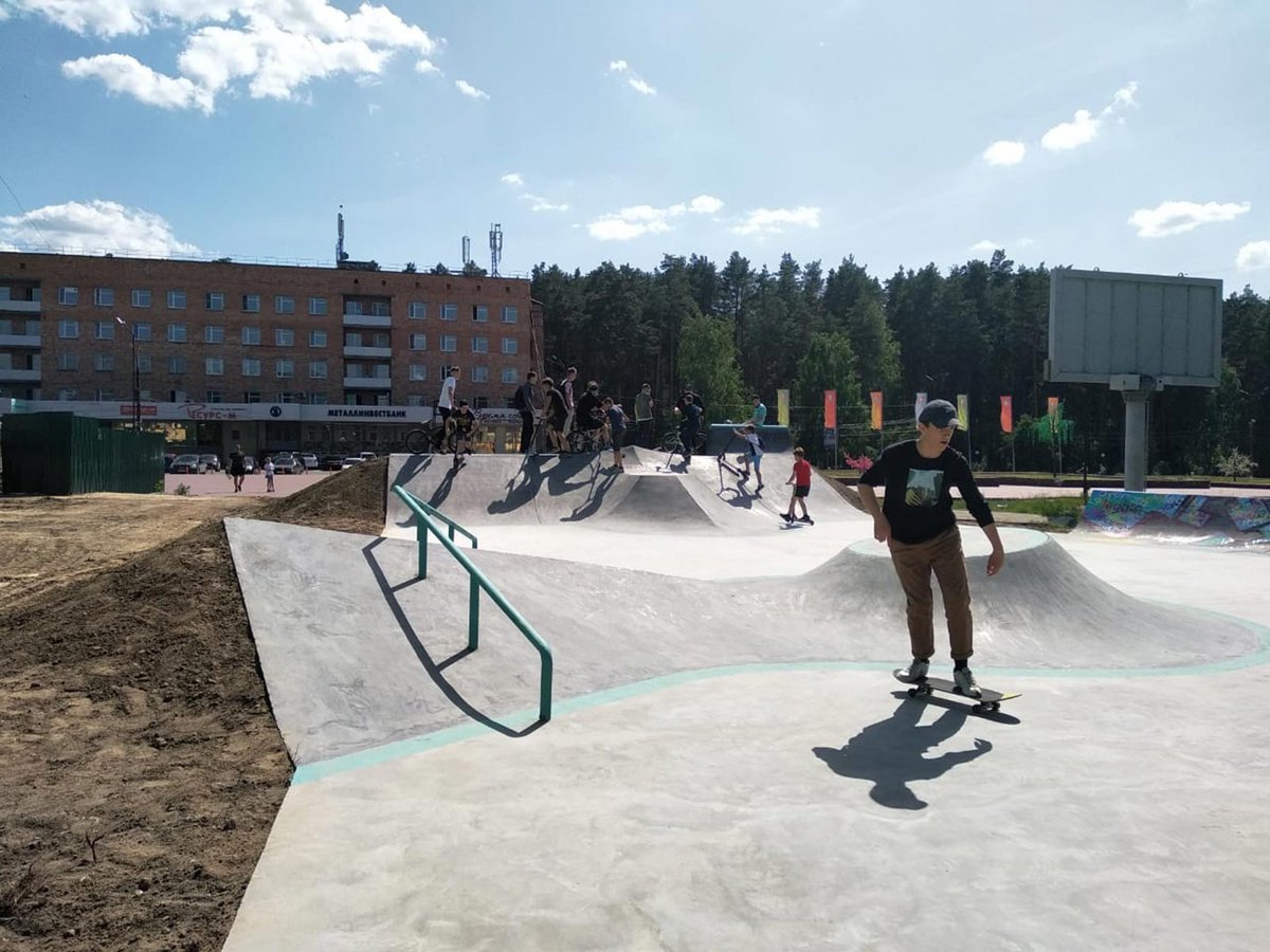 Работы по строительству скейт-парка на улице Островского завершены (Выкса, 2019 г.)