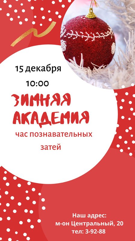 Час познавательных затей «Зимняя академия»