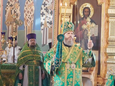 Епископ Варнава напутствовал верующих перед Страстной неделей (Выкса, 2020 г.)