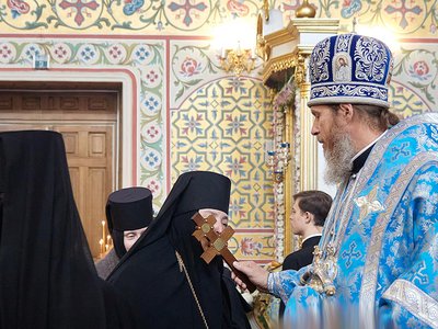 25-летие второго открытия Иверского женского монастыря отметили божественной литургией (Выкса, 2021 г.)