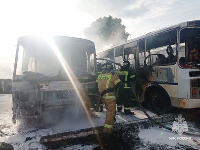 В Выксе горели несколько автобусов и «ГАЗель»