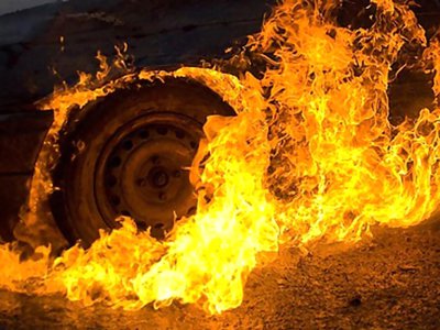 На новой трассе в Выксе сгорел автомобиль
