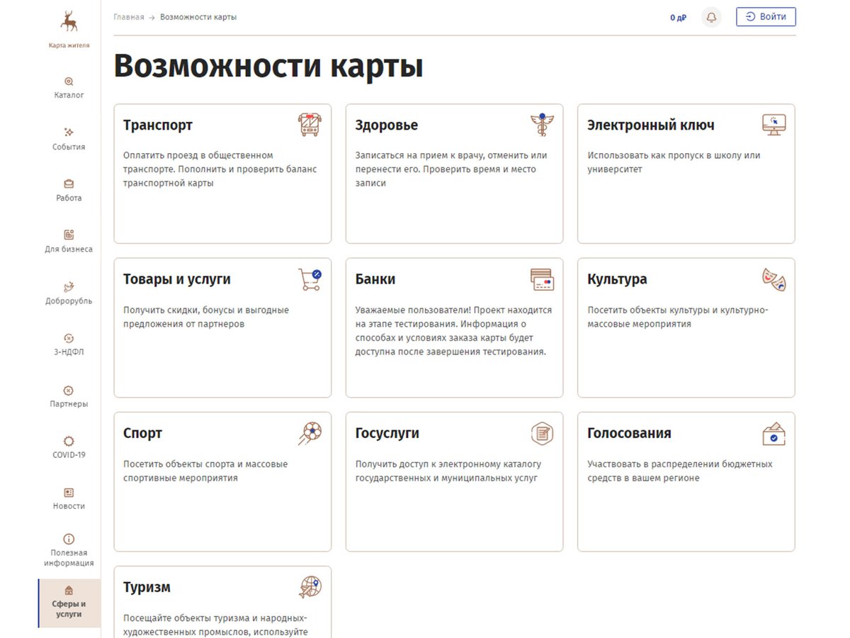 Nn card карта жителя