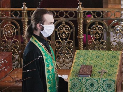 Епископ Варнава напутствовал верующих перед Страстной неделей (Выкса, 2020 г.)