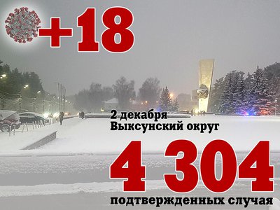 В Выксе +18, в Нижегородской области +687, в России +33 389