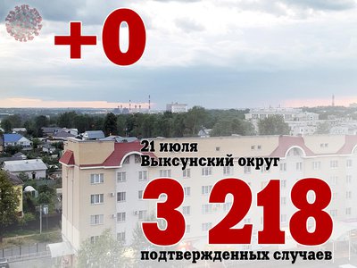 В Выксе +0, в Нижегородской области +537, в России +23 704