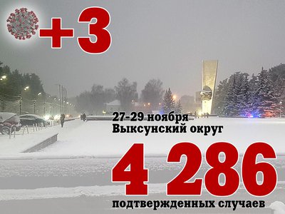 За три дня в Выксе +3, за сутки в Нижегородской области +717, в России +33 860