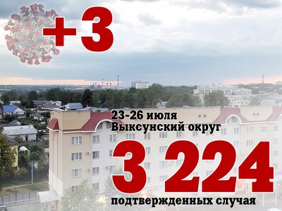 За три дня в Выксе +3, в Нижегородской области +1 626, за сутки в России +23 239
