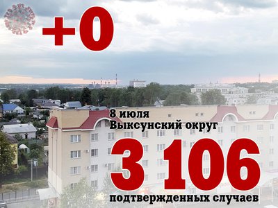 В Выксе +0, в Нижегородской области +495, в России +24 818