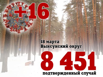 В Выксе +16, в Нижегородской области +915, в России +34 442