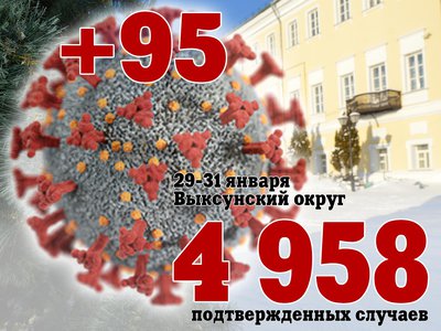 За три дня в Выксе +95, за сутки в Нижегородской области +1 225, в России +124 070