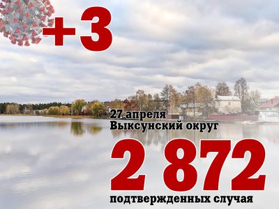 В Выксе +3, в Нижегородской области +170, в России +8 053
