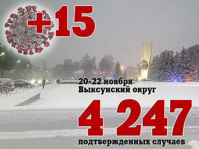 За три дня в Выксе +15, за сутки в Нижегородской области +769, в России +35 681