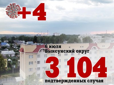 В Выксе +4, в Нижегородской области +454, в России +23 378