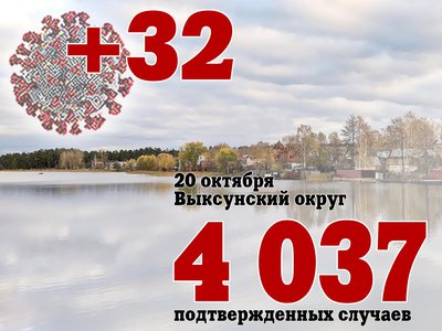 В Выксе +32, в Нижегородской области +737, в России +36 339
