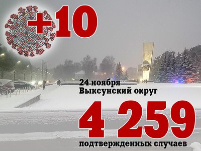 В Выксе +10, в Нижегородской области +768, в России +33 558