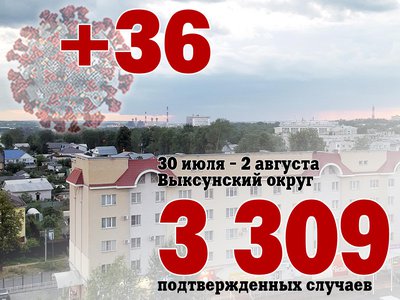 За три дня Выксе +36, в Нижегородской области +1 615, за сутки в России +23 508