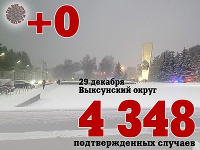 В Выксе +0, в Нижегородской области +377, в России +21 119