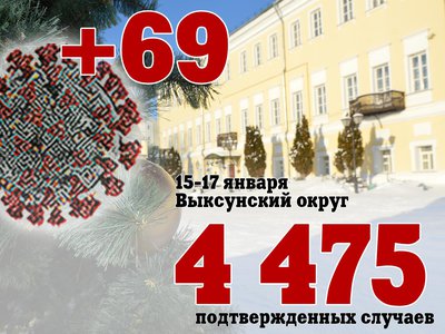 За три дня в Выксе +69, за сутки в Нижегородской области +304, в России +30 726